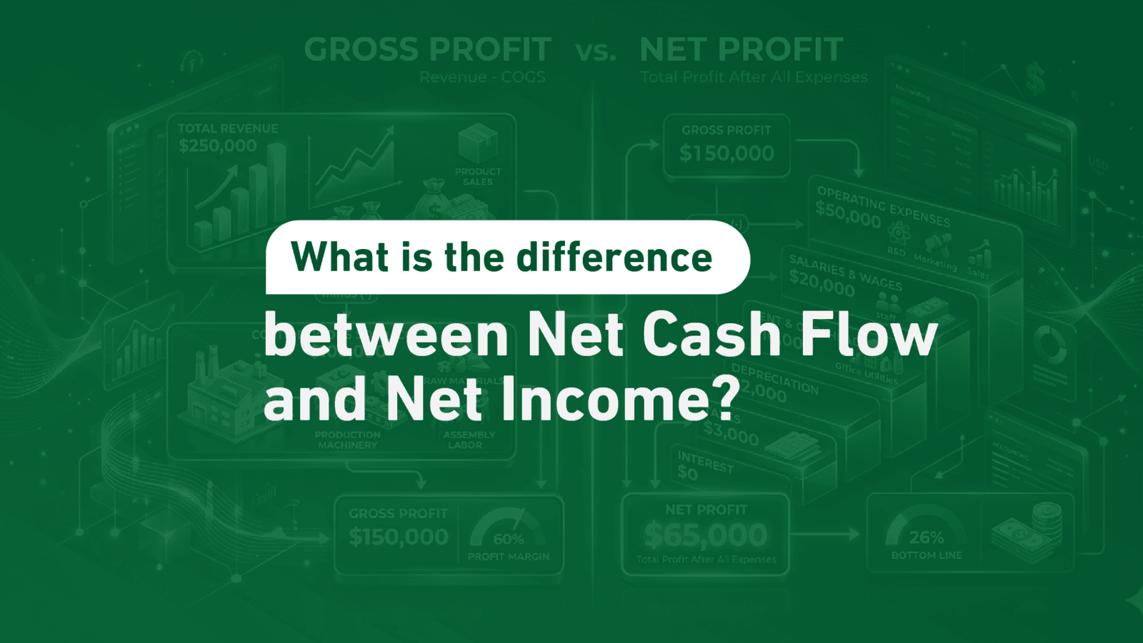 What is the difference between Net Cash Flow and Net Income?